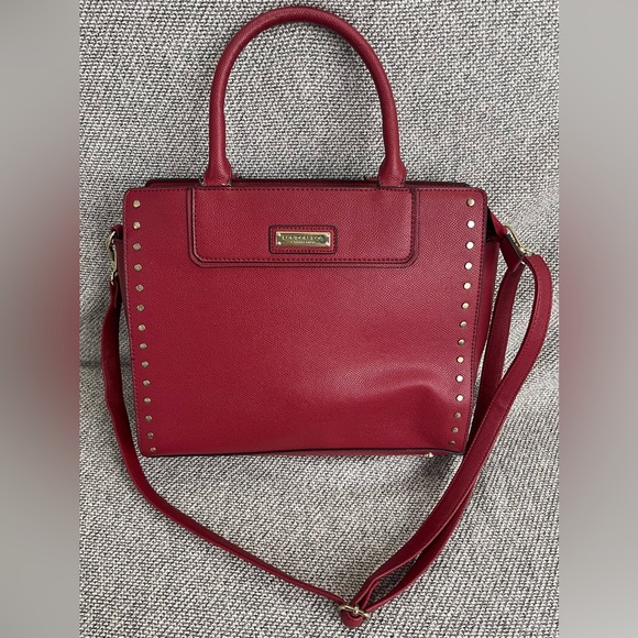 London Fog Red Satchel Bag - Picture 1 of 16